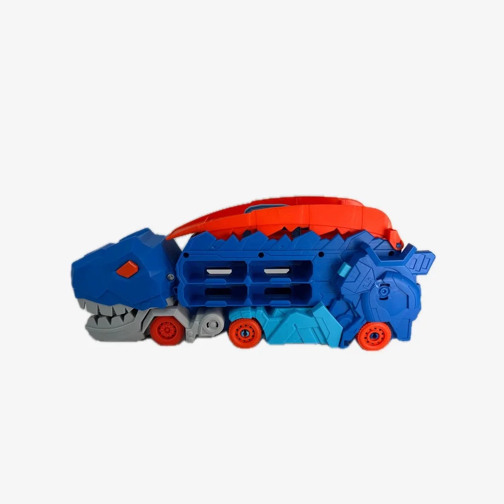 Dinosaur T-Rex Car Transporter Truck Car Carrier Storage Track Blue Orange